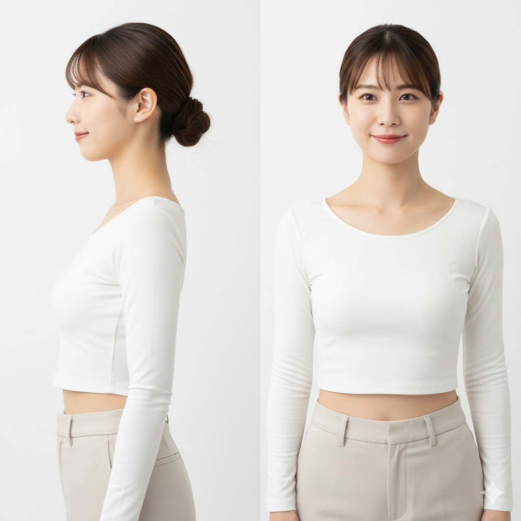 整った姿勢は、最高のスタイルアップ効果