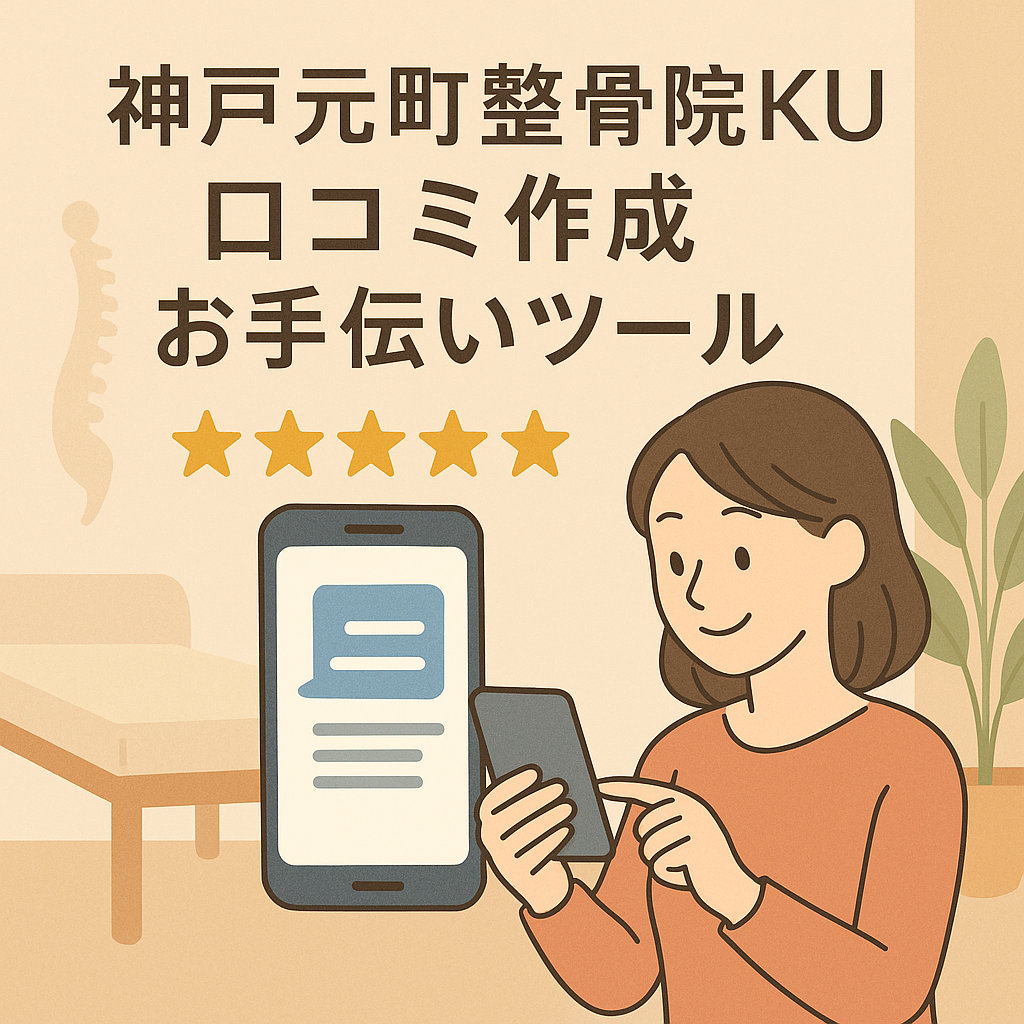 神戸元町整骨院KU口コミ作成お手伝いツール