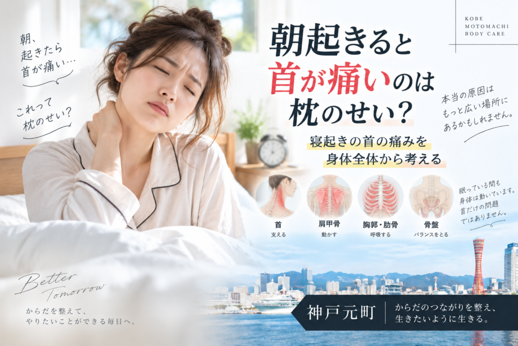 朝起きると首が痛いのは枕のせい?寝起きの首の痛みを身体全体から考える|神戸元町